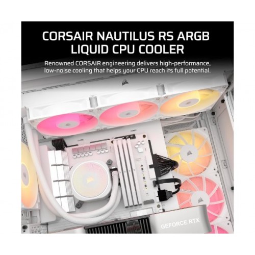 קירור נוזלי לבן Corsair iCUE NAUTILUS 360 RS White 360mm AIO
