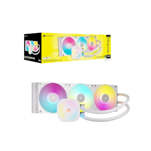 קירור נוזלי לבן Corsair iCUE TITAN 360 RX RGB White 360mm AIO