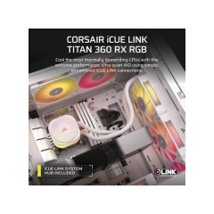 קירור נוזלי לבן Corsair iCUE TITAN 360 RX RGB White 360mm AIO