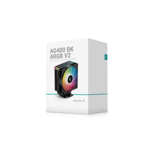 קירור אוויר למעבד DeepCool AG400 V2 Black ARGB 220W TDP 150mm