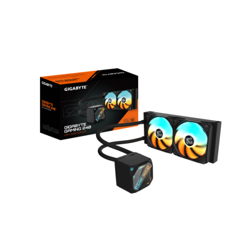 קירור נוזלי כפול Gigabyte Gaming 240 2XARGB 120MM Fan Black