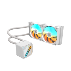 קירור נוזלי כפול Gigabyte Gaming 240 ICE 2XARGB 120MM Fan White