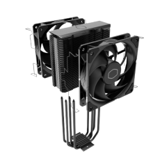 קירור אוויר למעבד Cooler Master 212 Black X Duo 220W TDP AMD/INTEL