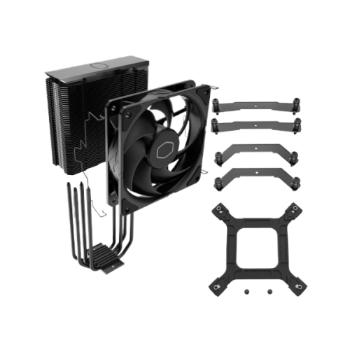 מאורר למעבד Cooler Master212 Black AirCooler 210W TDP AMD/INTEL