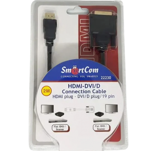 כבל 2 מ"ר HDMI ל-DVI