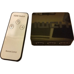 מתג HDMI אולטימטיבי עם 3 יציאות ושליטה מרחוק Full HD 1080P למחשב / HDTV / PS3 / DVD