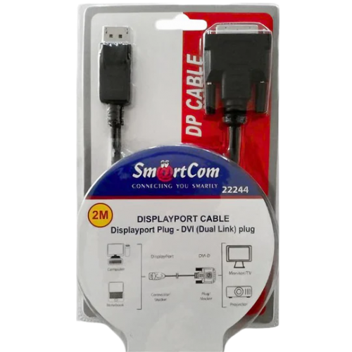 כבל DisplayPort ל DVI באורך 2 מטר