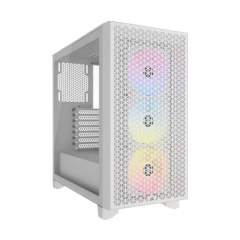 מארז Corsair 3000D RGB AIRFLOW Mid Tower CASE White