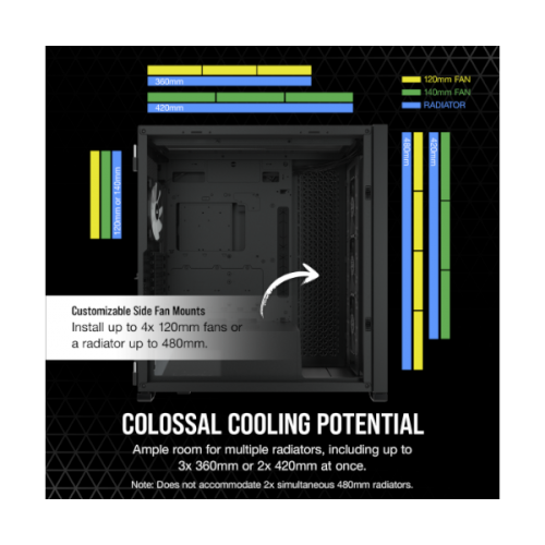 מארז CORSAIR iCUE 7000X RGB Tempered Glass Full-Tower ATX BLACK
