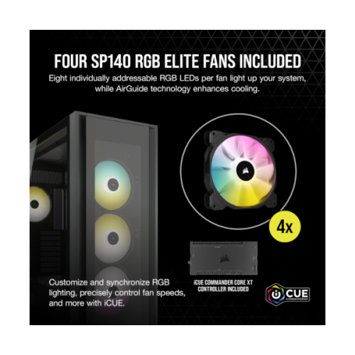 מארז CORSAIR iCUE 7000X RGB Tempered Glass Full-Tower ATX BLACK