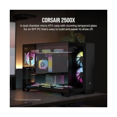 מארז Corsair 2500X Mini-Tower mATX Tempered Glass NO FANS
