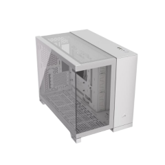 מארז Corsair 2500X Mini-Tower mATX Tempered Glass NO FANS White