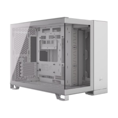 מארז Corsair 2500X Mini-Tower mATX Tempered Glass NO FANS White