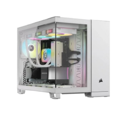 מארז Corsair 2500X Mini-Tower mATX Tempered Glass NO FANS White