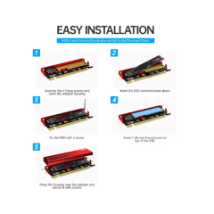 כרטיס הרחבה PCIe x16 to M.2 Adapter w/HS Support 2280 M.2