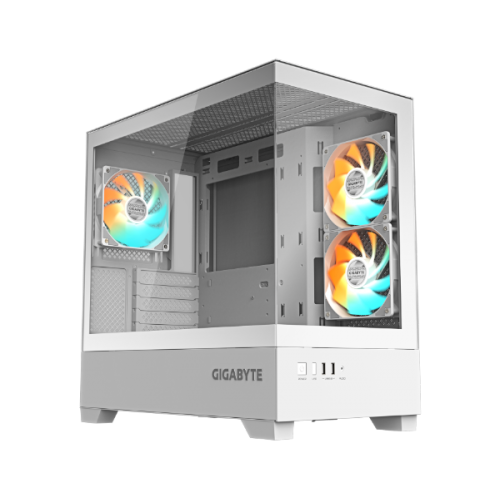 מארז לבן GIGABYTE C201 PANORAMIC ICE Micro-ATX 3XARGB Fans