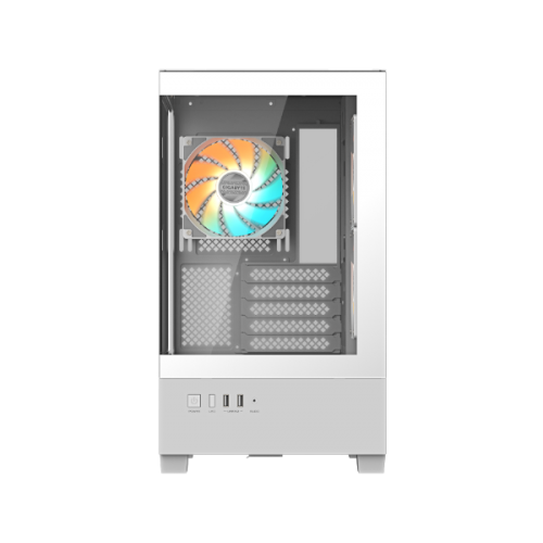 מארז לבן GIGABYTE C201 PANORAMIC ICE Micro-ATX 3XARGB Fans