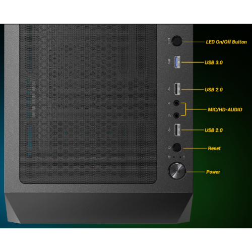 מארז ANTEC AX83 RGB EXTREME Mid T GAMING 6x120 RGB Fan