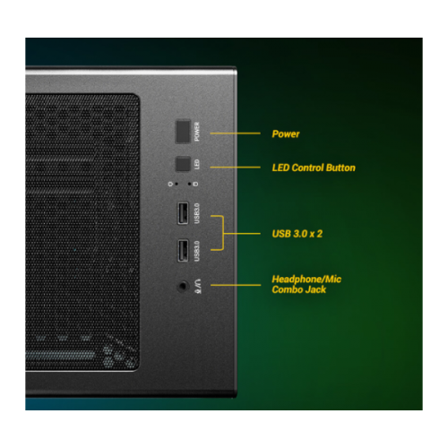 מארז Antec AX85 ARGB Mid-Tower Gaming Case 4XARGB 12mm Fan ATX
