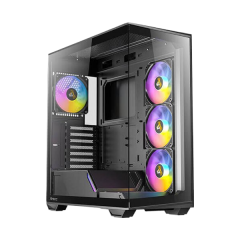 מארז שחור Antec C3 ARGB Mid-Tower ATX 4x ARGB FANS Incl Type-C