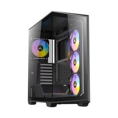 מארז שחור Antec C3 ARGB Mid-Tower ATX 4x ARGB FANS Incl Type-C