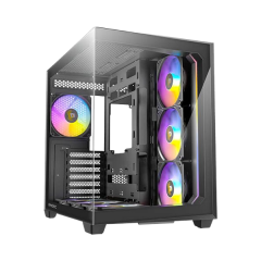 מארז שחור Antec C5 ARGB Mid-Tower ATX 7x ARGB FANS Incl Type-C