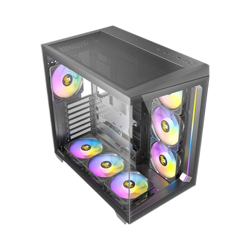 מארז שחור Antec C5 ARGB Mid-Tower ATX 7x ARGB FANS Incl Type-C