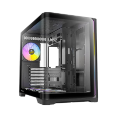 מארז שחור Antec C5 Curve ARGB Mid-Tower ATX 4x ARGB FANS Type-C