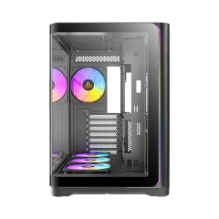 מארז שחור Antec C5 Curve ARGB Mid-Tower ATX 4x ARGB FANS Type-C