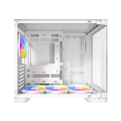 מארז לבן Antec C5 Curve ARGB Mid-Tower ATX 4x ARGB FANS Type-C
