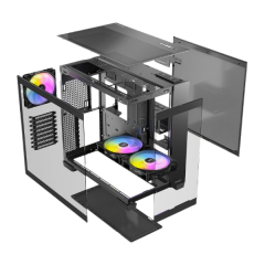 מארז שחור Antec C8 RGB E-ATX Mid-Tower 3X ARGB FANS Incl Black