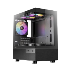 מארז שחור Antec CX200M RGB ELITE M-ATX 5X120mm RGB FANS