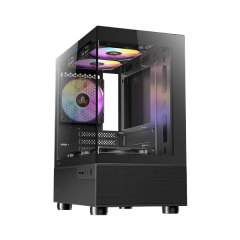 מארז שחור Antec CX200M RGB ELITE M-ATX 5X120mm RGB FANS
