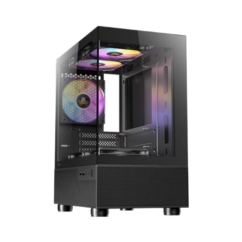 מארז שחור Antec CX200M RGB ELITE M-ATX 5X120mm RGB FANS