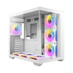 מארז Antec CX Mirror White Mini-Tower Gaming Case 7X120mm ARGB