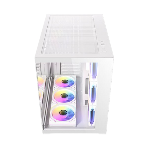 מארז Antec CX Mirror White Mini-Tower Gaming Case 7X120mm ARGB