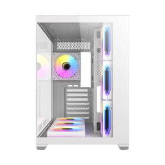מארז Antec CX Mirror White Mini-Tower Gaming Case 7X120mm ARGB