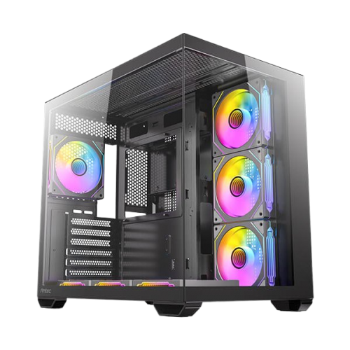מארז Antec CX Mirror Black Mini-Tower Gaming Case 7X120mm ARGB