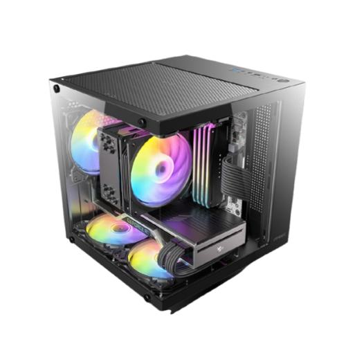מארז Antec VCX10M ARGB Mini Tower Micro-Atx 5XARGB 120mm Fan