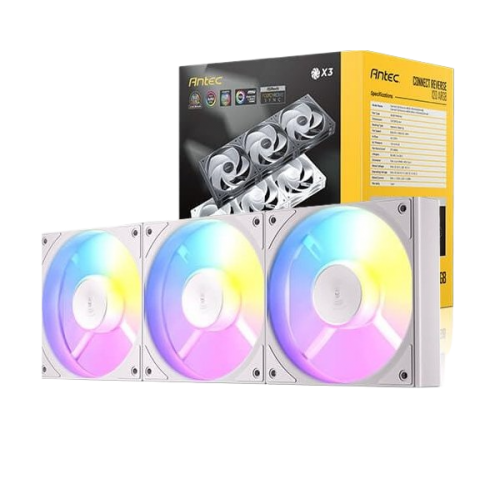 מאווררים למארז ANTEC Connect C120 Reverse ARGB WHITE 3PK