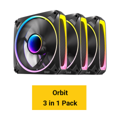 מאווררים למארז Antec Orbit 120 ARGB 3 Pack
