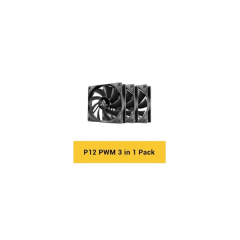 מאורר למארז Antec P12 PWM 120mm Hydraulic Bearing 4 Pin 3PACK BLK