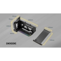 כבל ותושבת לכ. מסך Vertical GPU Bracket White - Antec SHIFT ARGB