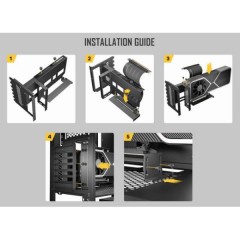 כבל ותושבת לכ. מסך Antec PCIE-4.0 Adjustable Vertical Bracket