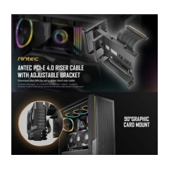 כבל ותושבת לכ. מסך Antec PCIE-4.0 Adjustable Vertical Bracket