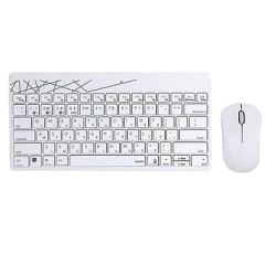 סט מקלדת ועכבר Rapoo 8000M 2.4GHz Wireless / Bluetooth Multi-Mode - צבע לבן