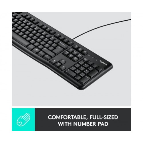 מקלדת לוגיטק חוטית עברית אנגלית LOGITECH K120