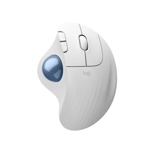 עכבר Logitech M575S TrackBall Off-White Blue Ball 2000DPI BT