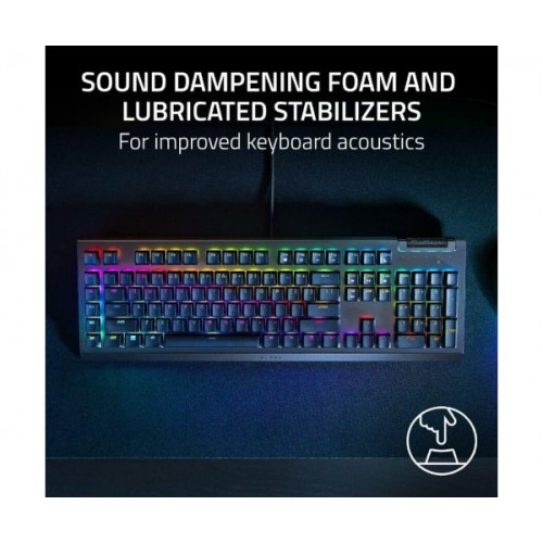 מקלדת גיימינג RAZER BlackWidow V4 X Green Mechanical Switch