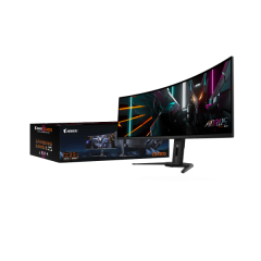 מסך AORUS CO49DQ Ultra-Wide DQHD OLED 0.03ms 144Hz KVM HDR
